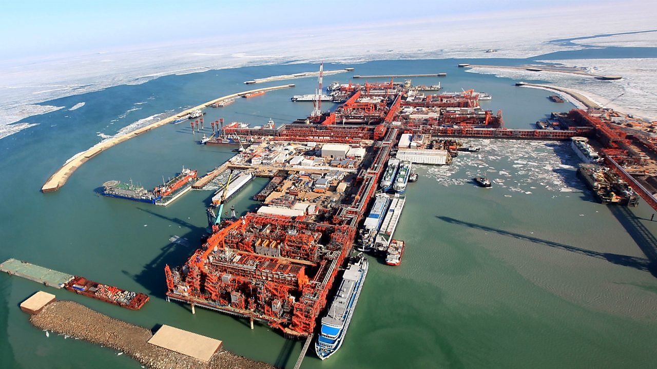 Искусственный остров в Каспийском море