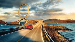 car on road