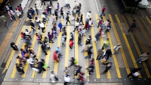 Hong Kong Busy Street.
