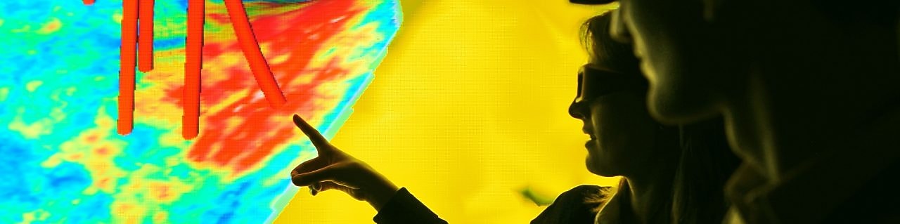 Сейсмограмма, отражающая направления стволов скважин, показывающая как можно интегрировать различные данные по геологии и геофизике