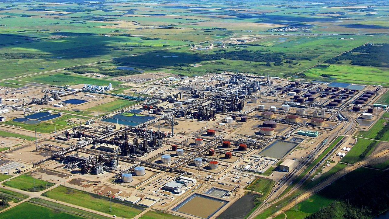 Проект «Квест – Улавливание и хранение двуокиси углерода» (Quest CCS) в Канаде. Вид с воздуха.